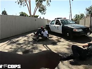 shag the Cops - white girl cop plowed by three BBCs