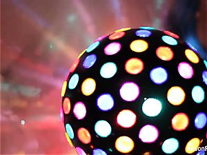 stunning thick boobed disco ball stunner